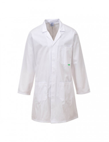 Antimicrobial lab coat white Portwest