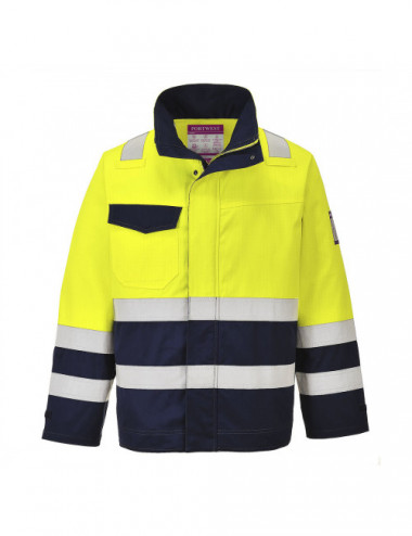 Modaflame two-tone hi-vis jacket yellow/navy Portwest