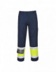 2Modaflame hi-vis trousers yellow/navy Portwest