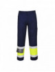 Modaflame hi-vis trousers yellow/navy tall Portwest