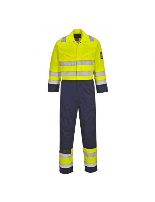 Modaflame hi-vis coverall yellow/navy tall Portwest