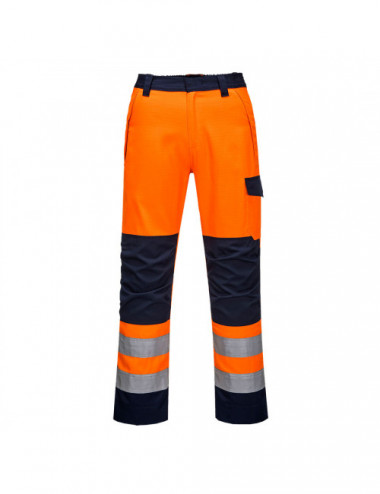 Modaflame ris trousers orange/navy Portwest