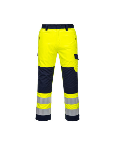 Modaflame hi-vis trousers yellow/navy Portwest