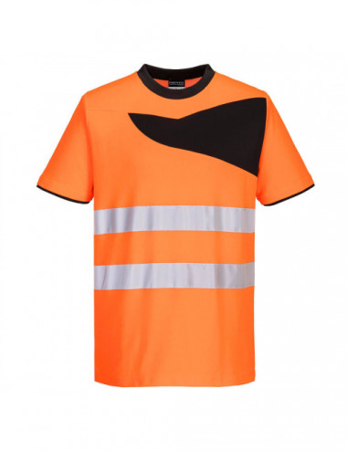 PW2 Warn-T-Shirt orange/schwarz Portwest