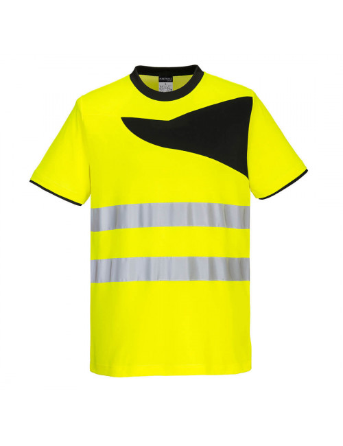 T-shirt ostrzegawczy pw2 żółto/czarny Portwest