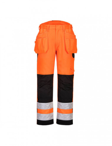 Pw2 hi-vis trousers orange/black Portwest