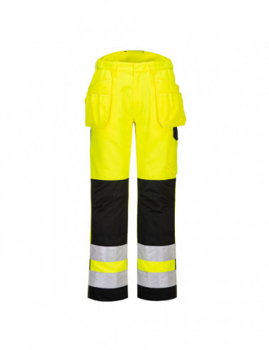 Pw2 hi-vis trousers yellow/black Portwest