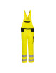 Hi-vis pw2 dungarees yellow/black Portwest