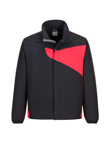 Pw2 softshell jacket (2l) black/red Portwest