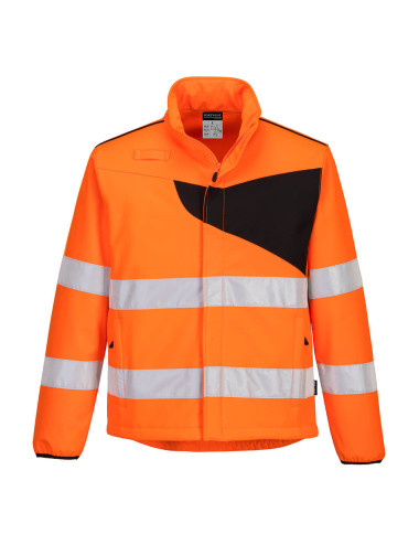 PW2 Warn-Softshelljacke (2l) orange/schwarz Portwest