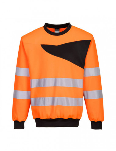Warnschutz-Sweatshirt PW2 orange/schwarz Portwest