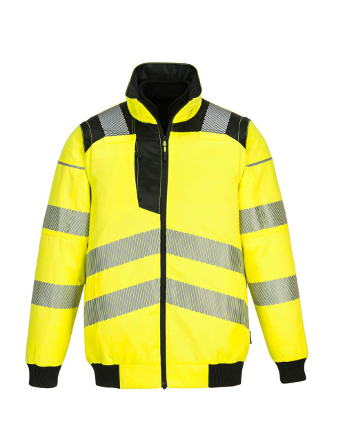 Pw3 3-in-1 hi-vis jacket yellow/black Portwest