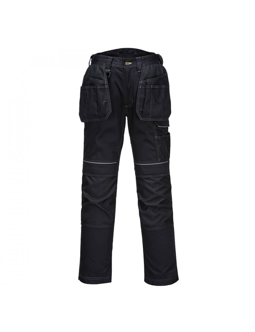 Spodnie robocze stretch pw3 z kieszeniami kaburowymi czarny Portwest