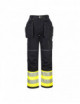 Class 1 hi-vis trousers pw3 yellow/black Portwest