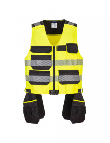 Pw3 class 1 tool vest yellow/black Portwest