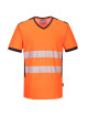 Pw3 v-neck hi-vis t-shirt orange/black Portwest