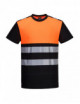 T-shirt ostrzegawczy pw3 klasy 1 czarno/pomarańczowy Portwest