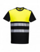 T-shirt ostrzegawczy pw3 klasy 1 czarno/żółty Portwest
