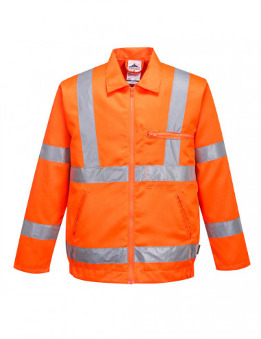 Ris hi-vis jacket polyester cotton orange Portwest