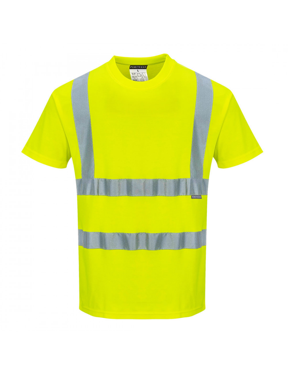 T-shirt ostrzegawczy cotton comfort żółty Portwest