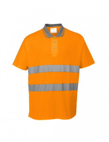 Komfort-Poloshirt aus Baumwolle in Orange von Portwest
