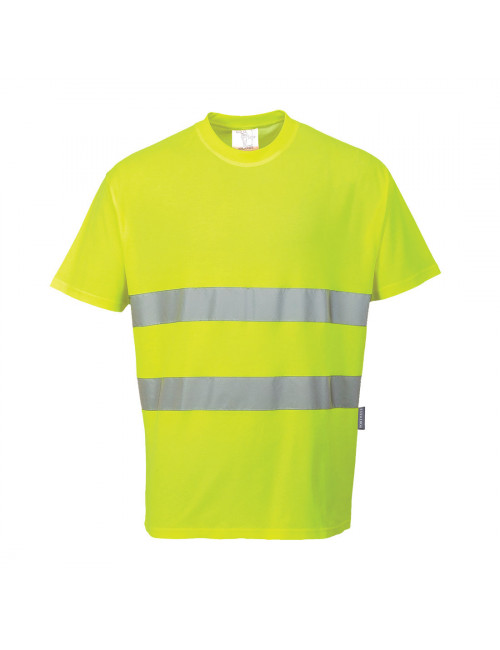 T-shirt cotton comfort żółty Portwest