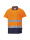 Zweifarbiges Komfort-Poloshirt aus Baumwolle, Orange/Marineblau, Portwest