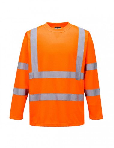 T-shirt ostrzegawczy z długimi rękawami pomarańczowy Portwest