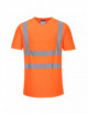 T-Shirt mit V-Ausschnitt und Netzeinsätzen, orange Portwest