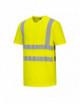 2T-shirt w serek ze wstawkami z siatki żółty Portwest