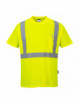 Gelbes Portwest-Warn-T-Shirt mit Tasche