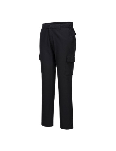 Stretch slim cargo pants black Portwest