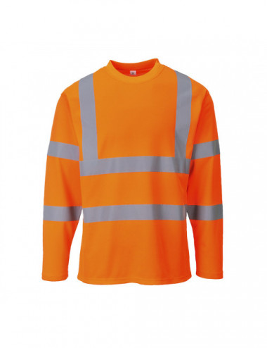 T-shirt ostrzegawczy z długimi rękawami pomarańczowy Portwest