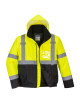 Zweifarbige Portwest-Bomberjacke mit hoher Sichtbarkeit in Gelb und Schwarz