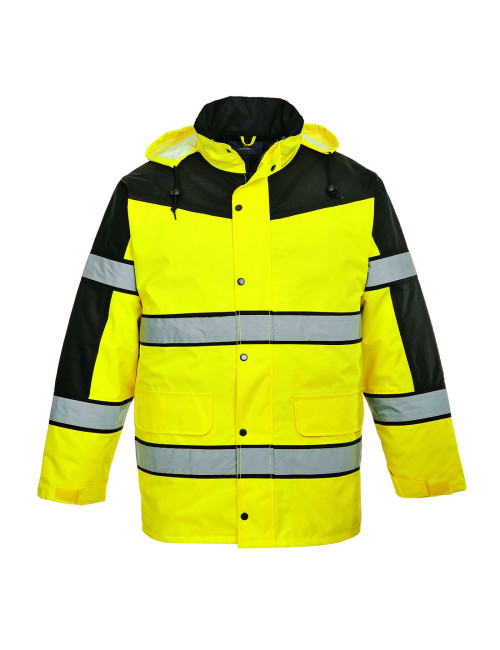 Zweifarbige, klassische gelbe Portwest-Warnjacke
