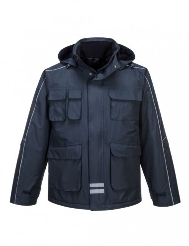 Marineblaue Portwest-Jacke von RS mit mehreren Taschen