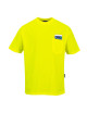Tagessicht-T-Shirt mit Tasche, gelber Portwest