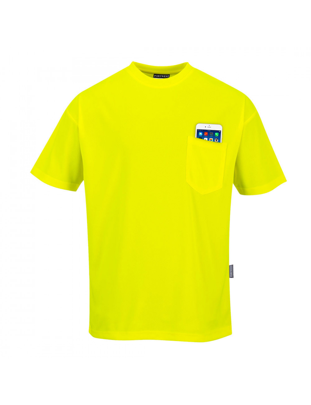 Day-vis pocket t-shirt yellow Portwest