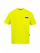 T-shirt day-vis z kieszonką żółty Portwest