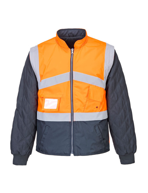 Contrast reversible jacket orange/navy Portwest