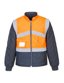 Wendbare Warnschutzjacke in Kontrastfarbe Orange/Marineblau von Portwest