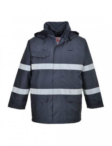 Bizflame rain multi protection jacket navy Portwest