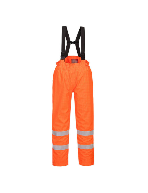 Isolierte, flammhemmende und antistatische Warnhose, bizflame orange, Portwest