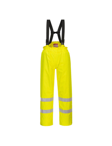 Isolierte, flammhemmende und antistatische Warnhose Bizflame Yellow Portwest