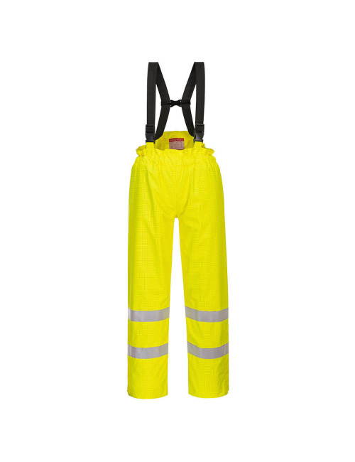 Isolierte, flammhemmende und antistatische Warnhose Bizflame Yellow Portwest