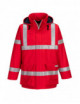 Antistatische, flammhemmende und regenfeste Bizflame-Jacke in Rot von Portwest