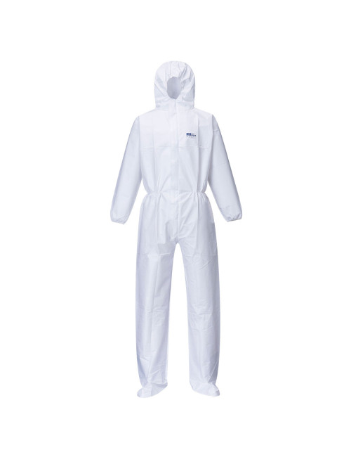 Biztex microporous coverall with boot protectors type 5/6 white Portwest