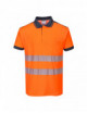 PW3 Warnpoloshirt Orange/Marineblau Portwest