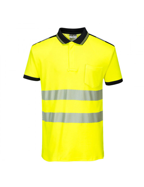 Koszulka polo ostrzegawcza pw3 żółto/czarny Portwest