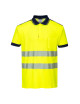 Pw3 hi-vis polo yellow/navy Portwest